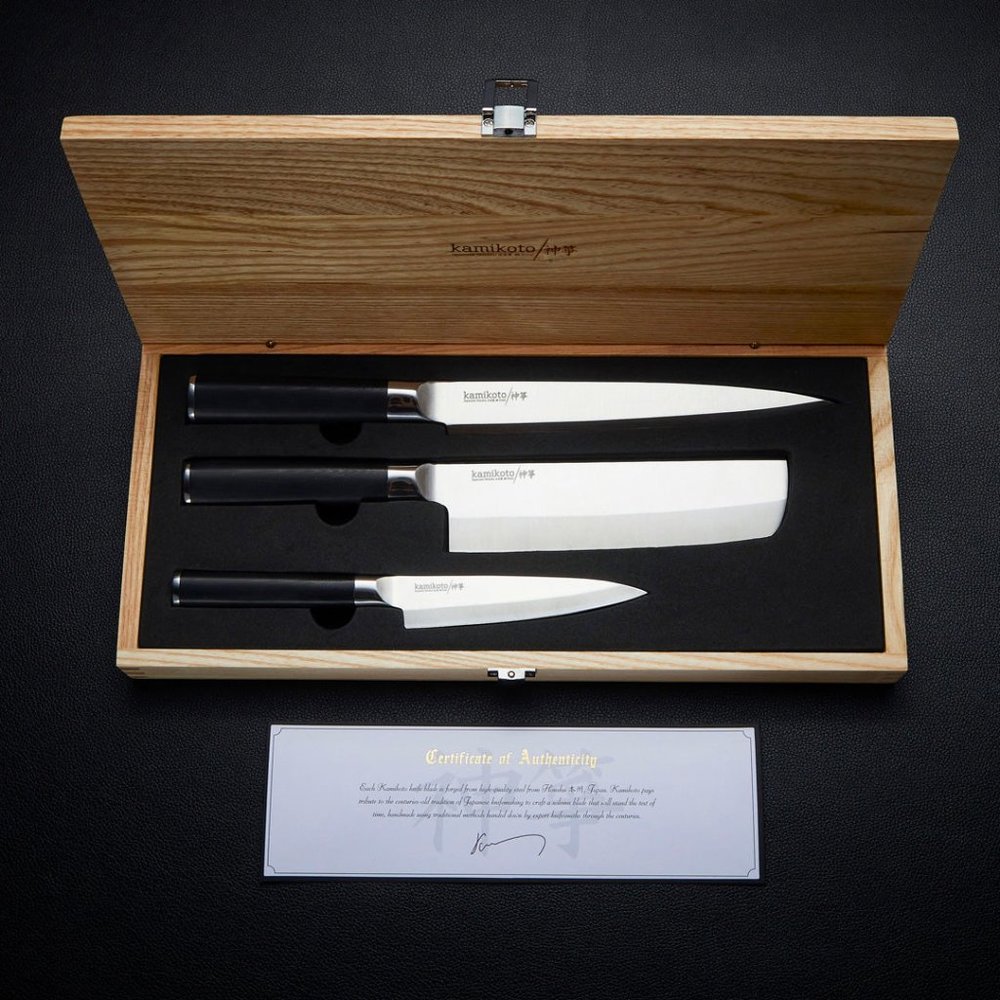 Kamimoto Handcrafted Japanese Honshu Steel knife set